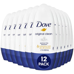 Dove Original Clean Roll-On: pack de 12, protection 24H et hydratation