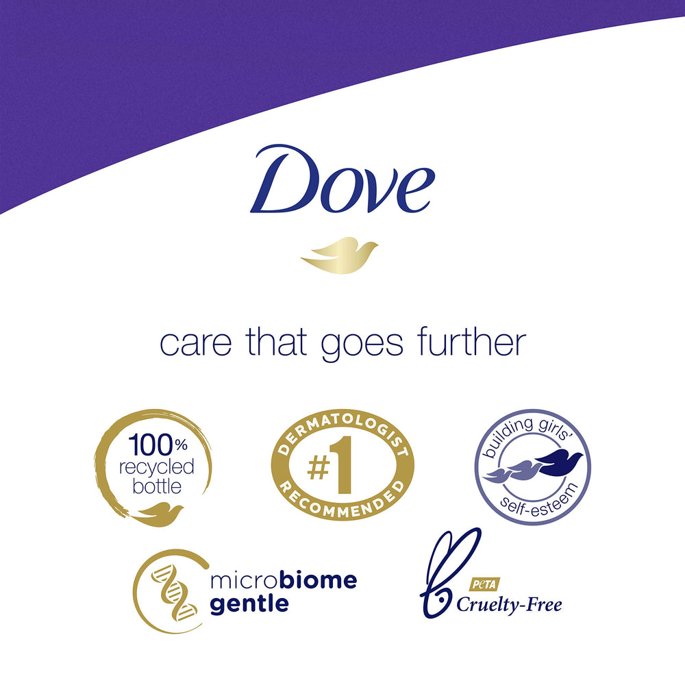 Bouteille Dove 1 L: hydratation douce sans sulfates.