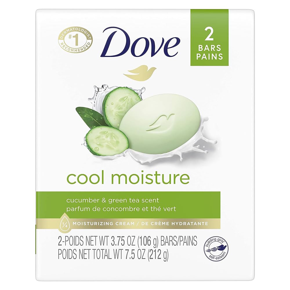 Dove Savon-beaute Concombre Thé Vert, barre 4 oz, fraîcheur quotidienne.