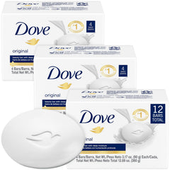 Dove Original Bar visuel d'emballage: hydratation douce pour la peau.