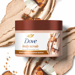Dove Scrub massage peau-cremeuse, application facile lors de la douche