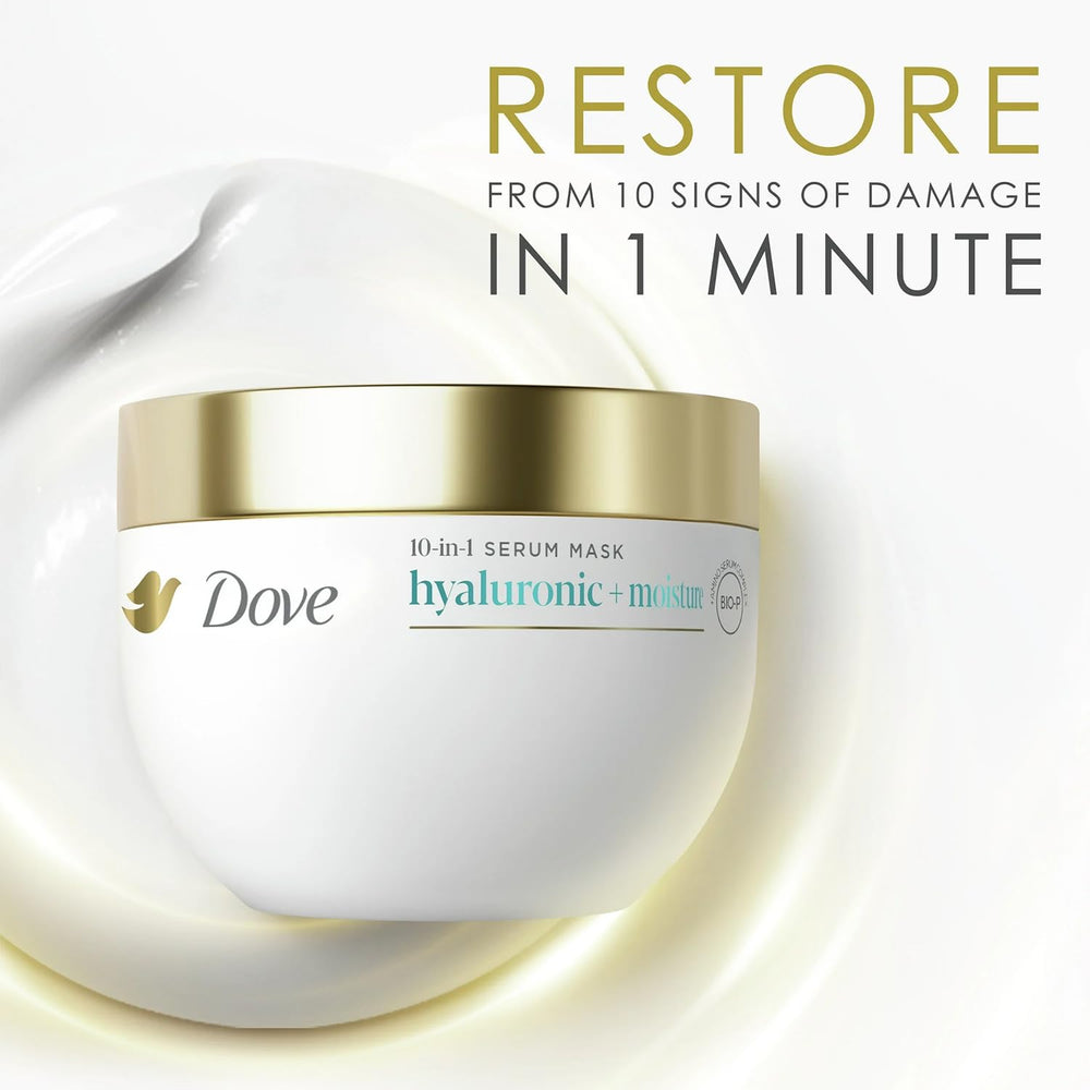 Sérum Dove 10-en-1, texture légère et hydratation ciblée.