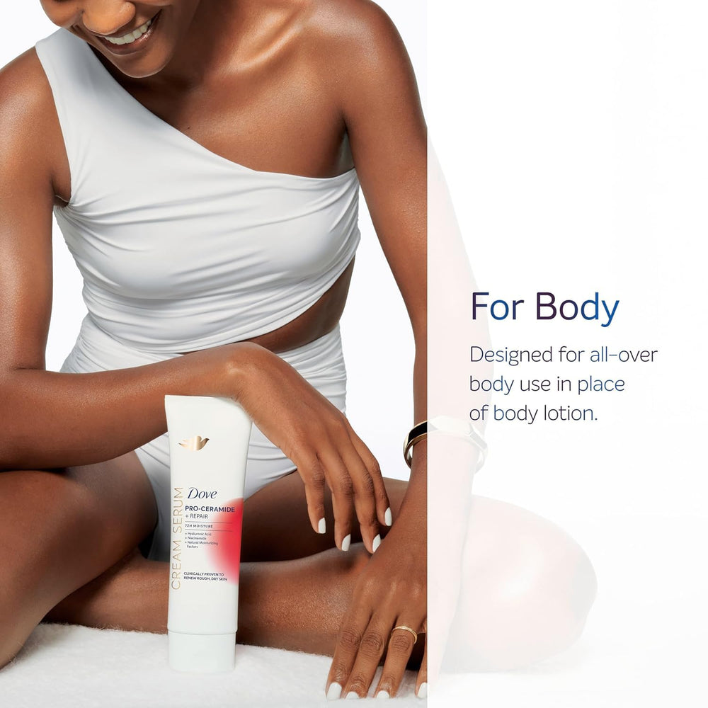Renouvellement de peau très sèche avec Dove sérum-crème corporelle