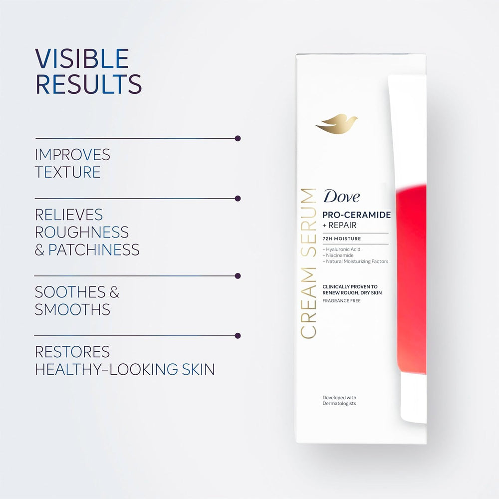 Utilisation quotidienne de Dove sérum-crème corporel en remplacement de lotion