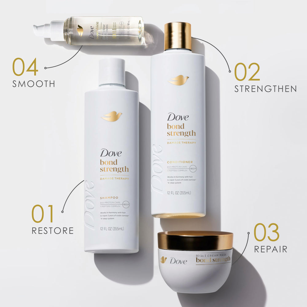 Rituel en 4 étapes avec le sérum Dove Bond Strength.