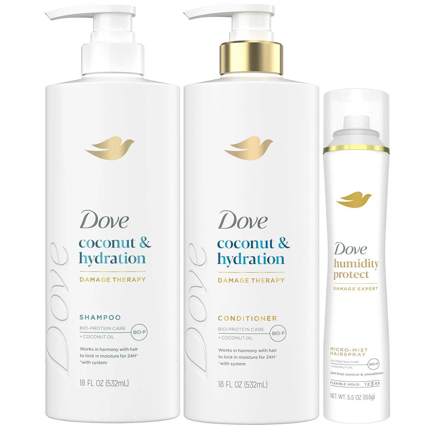 Dove Shampoing Coco Hydratation, nettoyage doux et hydratant pour cheveux nourris