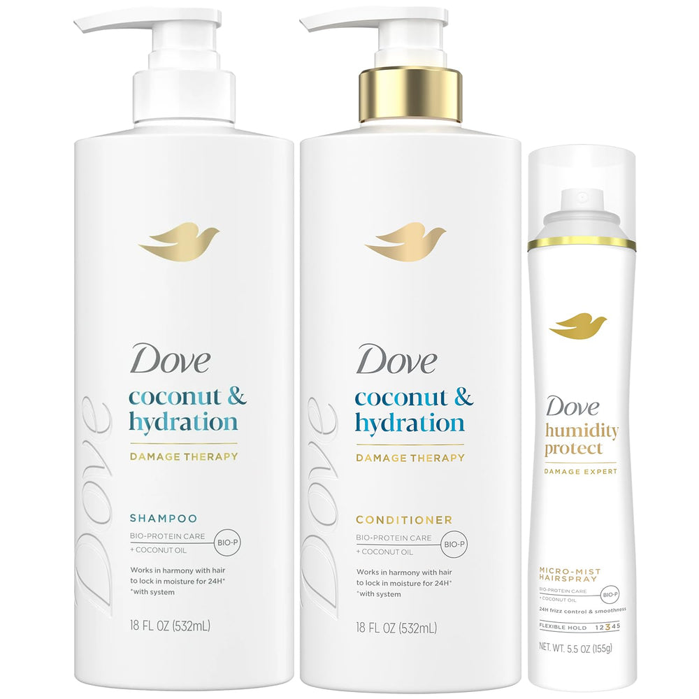 Dove Shampoing Coco Hydratation, nettoyage doux et hydratant pour cheveux nourris