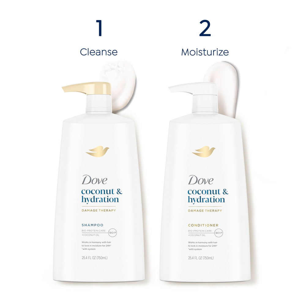 Cheveux après rinçage, douceur et hydratation grâce au système Coconut & Hydration