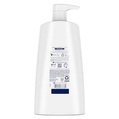 Étiquette Dove montrant les huiles coco, jojoba et amande douce