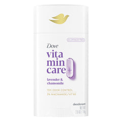 Dove VitaminCare+ Stick Lavande Camomille, protection longue durée sans aluminium.