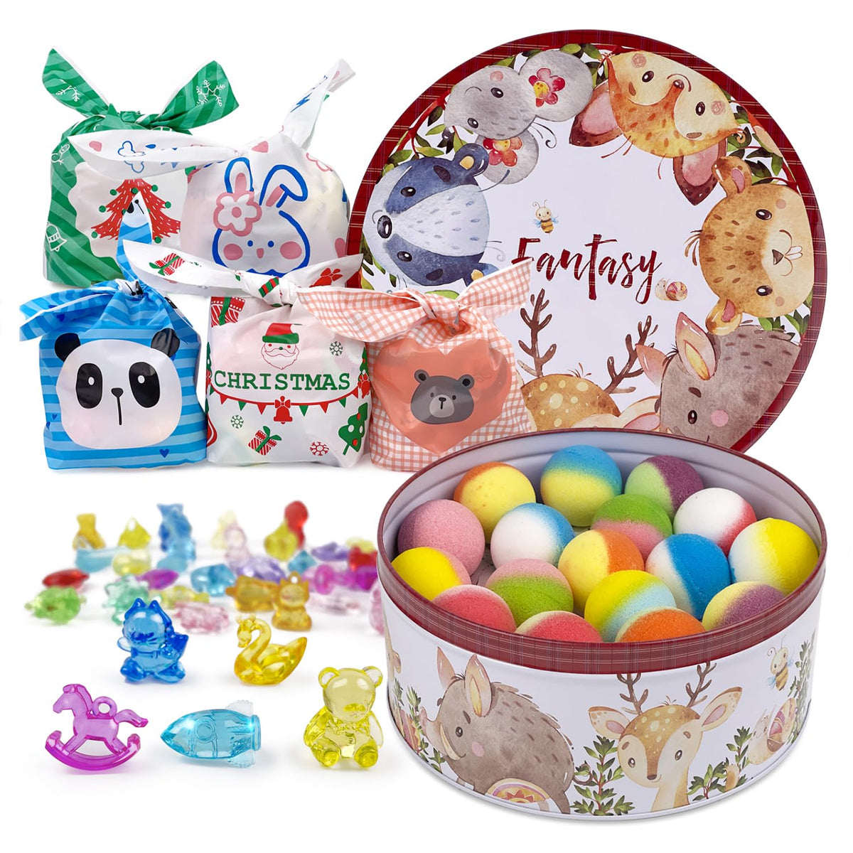 DOVIPE surprise crystal toy inside sparkling in warm bath water
