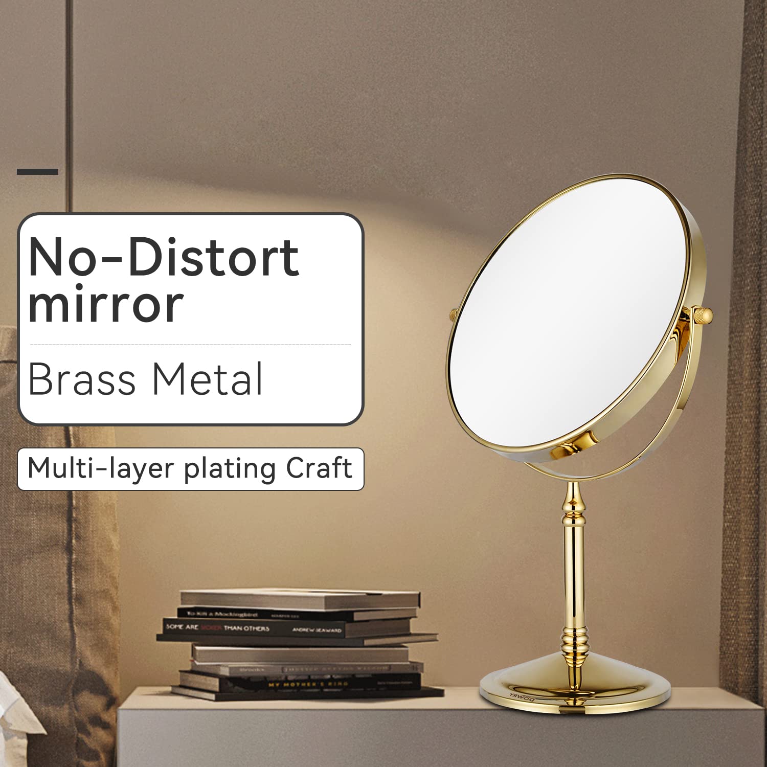 Miroir de voyage DOWRY compact et portable facilite les retouches en déplacement.