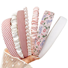 DOXISHRUKY serre-tête floral rembourré avec perles pour un style élégant.