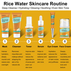 DOYEEWO coffret: sérum visage riz-eau hydratation en profondeur.