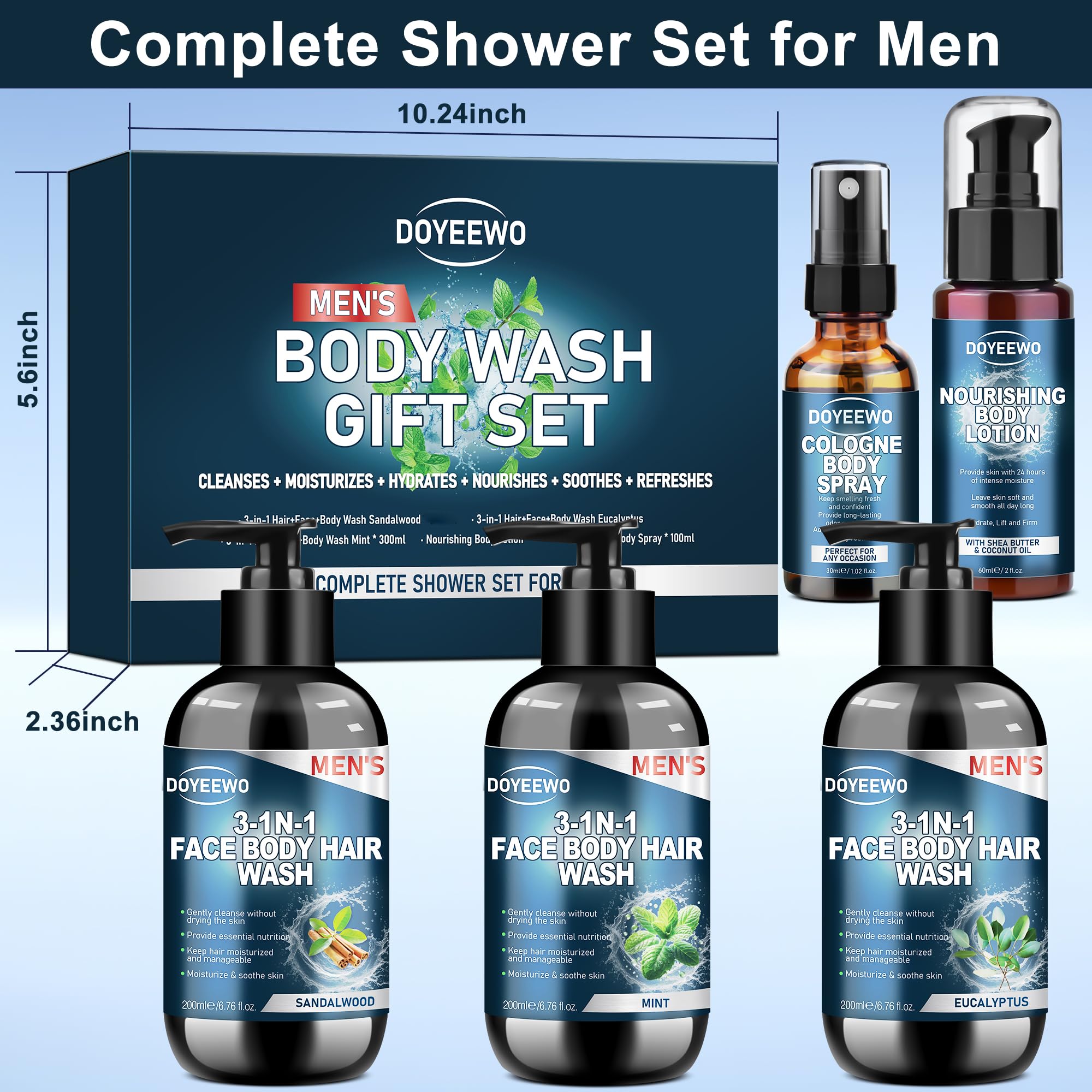 DOYEEWO ensemble soin homme coffret, idée cadeau