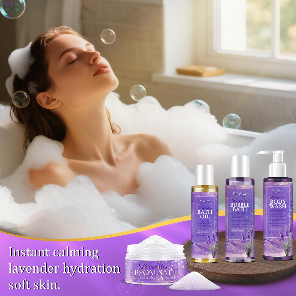 DOYEEWO sels d'Epsom-lavande, bain apaisant pour détente musculaire.