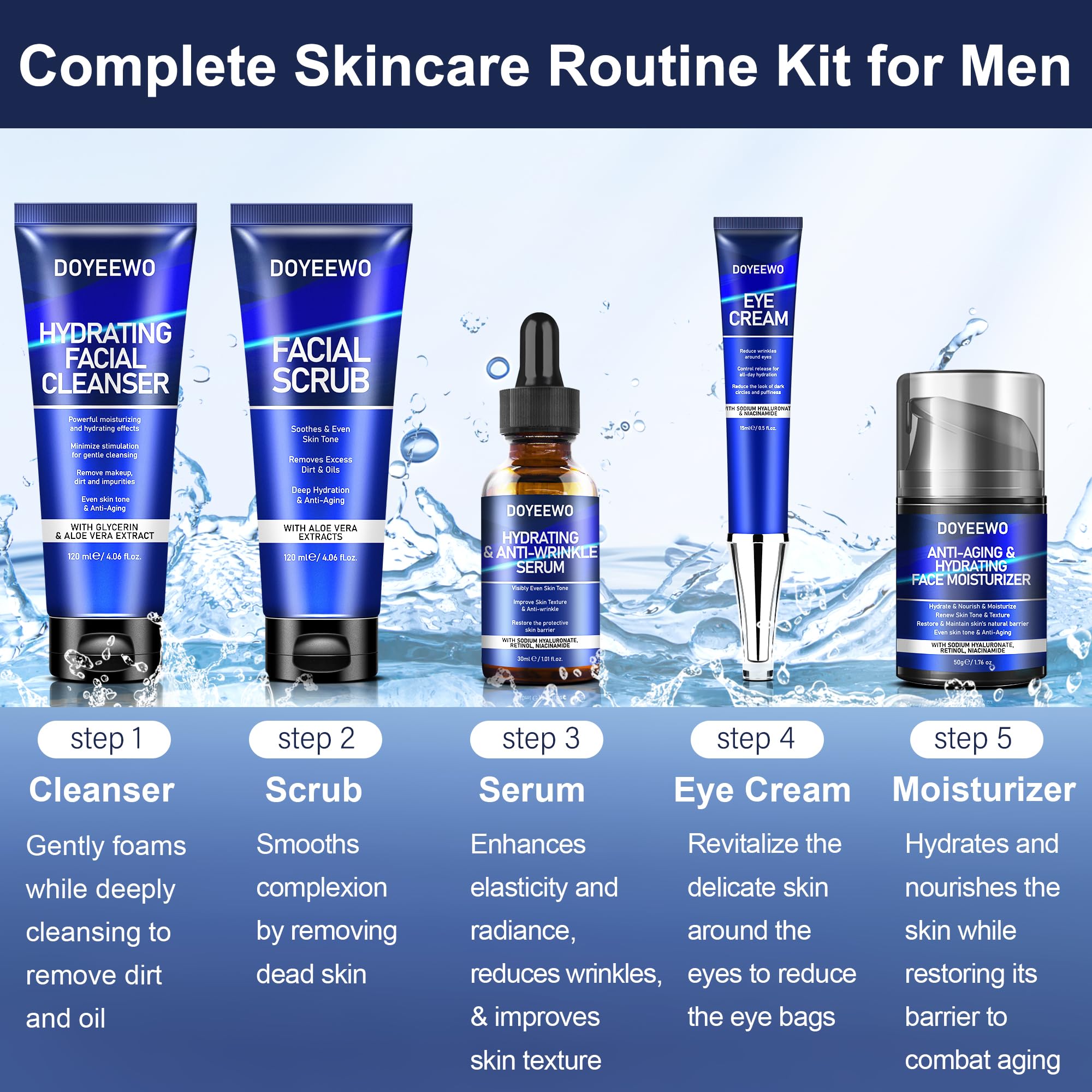 DOYEEWO serum hydratant anti-rides offre hydratation et élasticité.