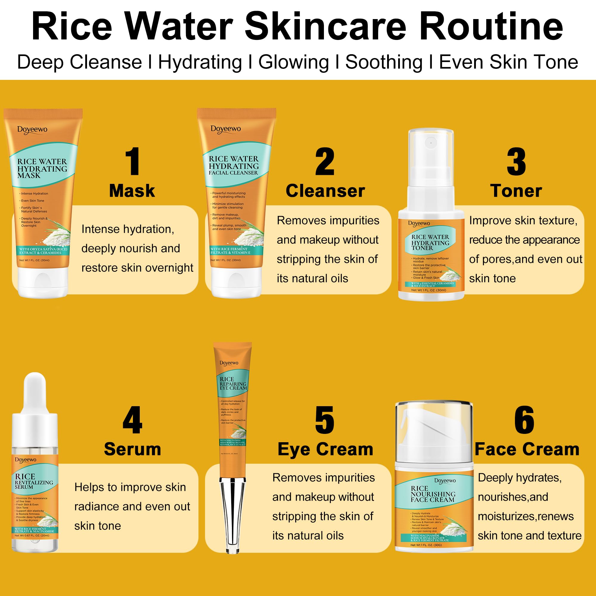 DOYEEWO sérum visage hydratation ciblée et éclat naturel