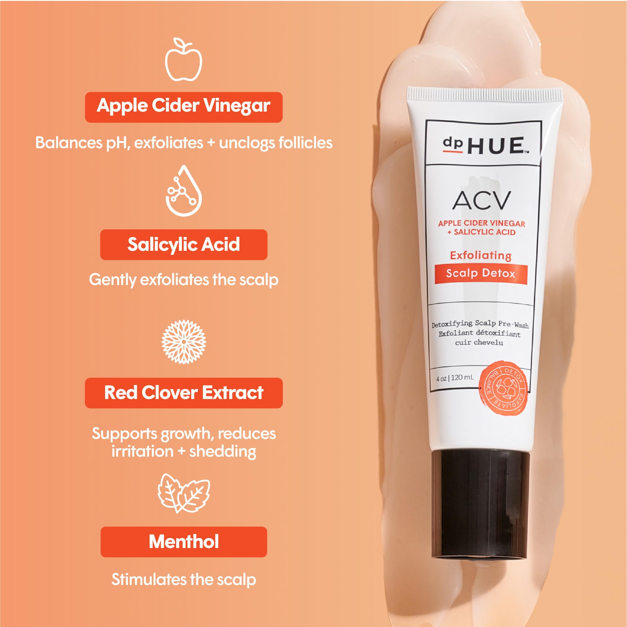 dpHUE Détox – texture légère prête à nourrir le cuir chevelu.