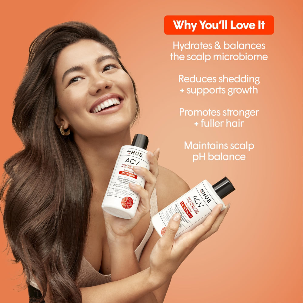 dpHUE ACV Revitalizing Shampoo – ingrédients clés: vinaigre de cidre et acide hyaluronique pour l'équilibre