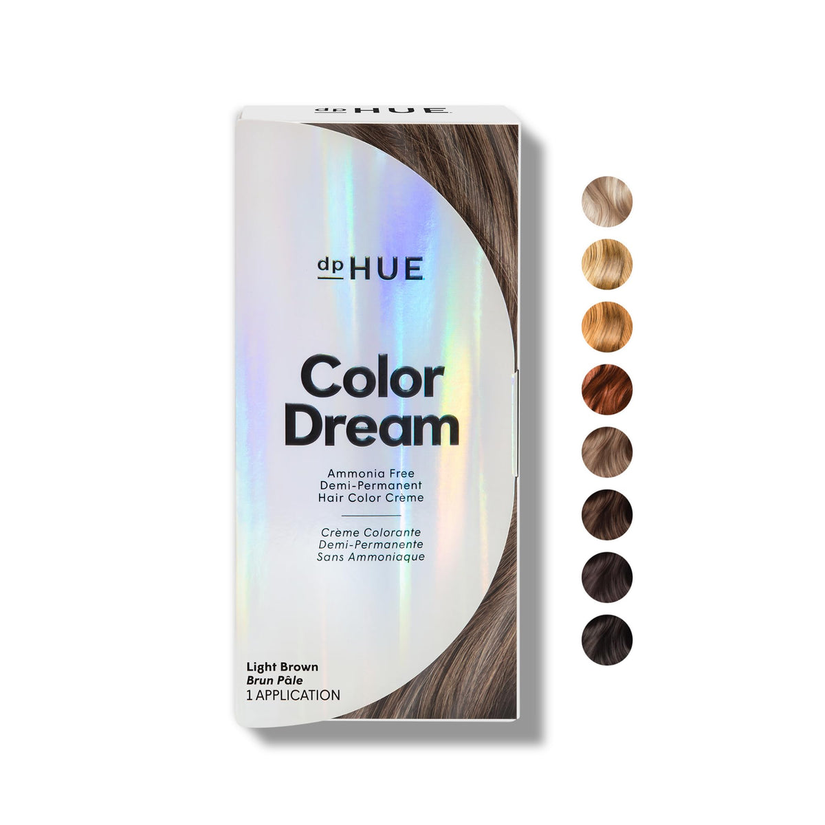 dpHUE Color Dream brun clair – bouteille pratique et brillance naturelle.