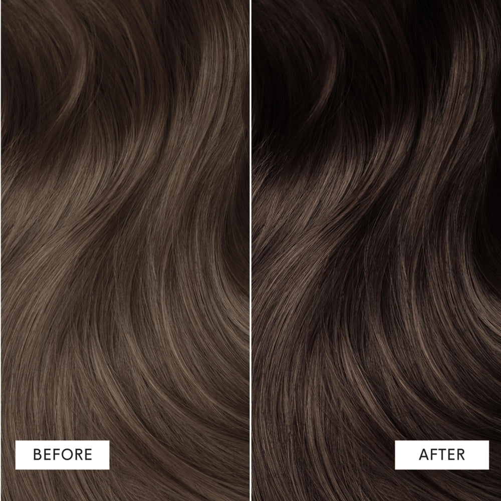 dpHUE Color Dream brun foncé – avant-après cheveux montre le résultat potentiel