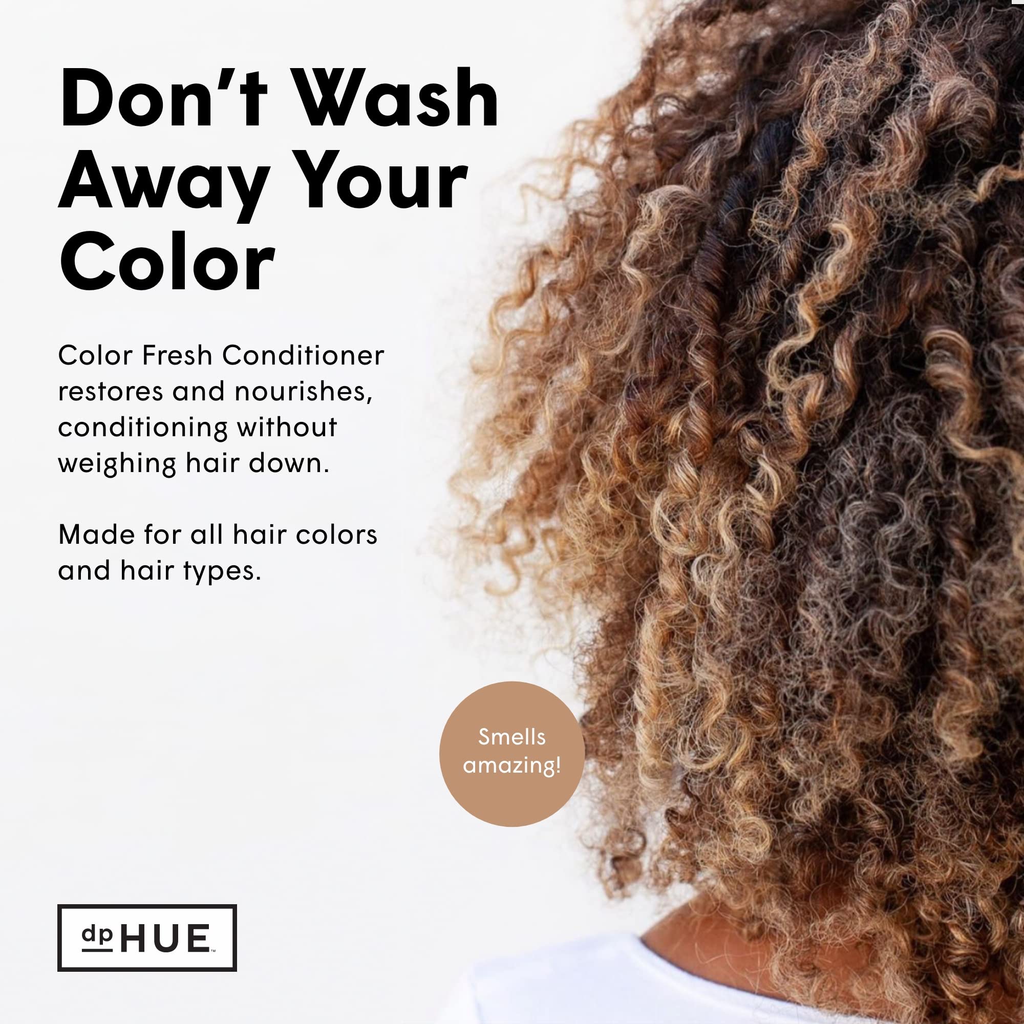 dpHUE Conditionneur Brillance — cheveux colorés et texture légère qui n’alourdit pas.