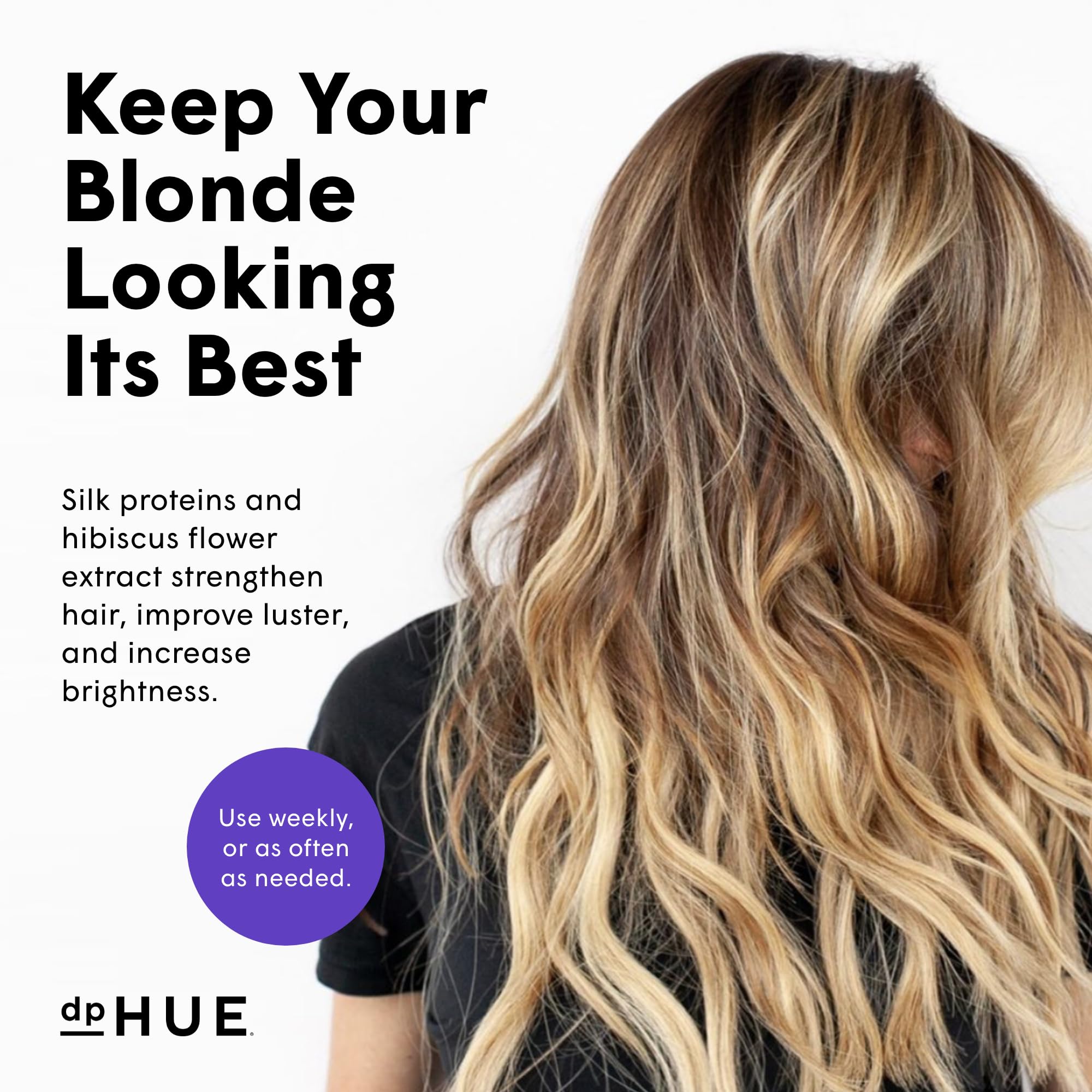 dpHUE Shampoing Blond Froid – application facile lors du massage du cuir chevelu