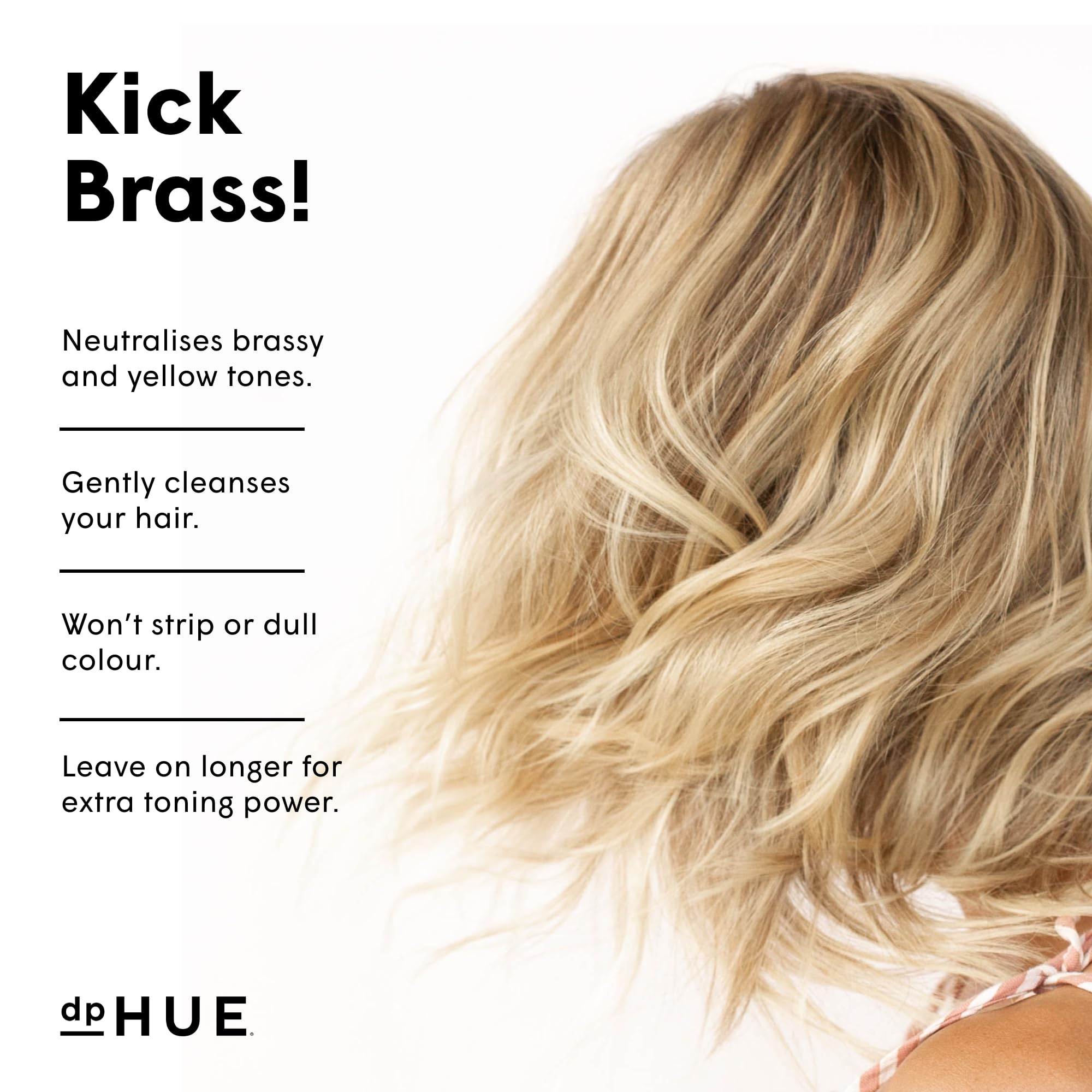 dpHUE Shampoing Blond Froid – pigments violets atténuant les reflets jaunes