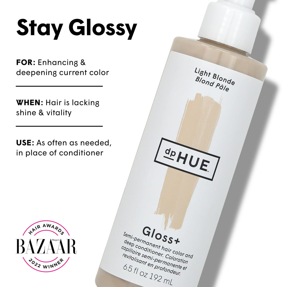 dpHUE Gloss+ Brillance Après Application : cheveux plus lumineux et soyeux.