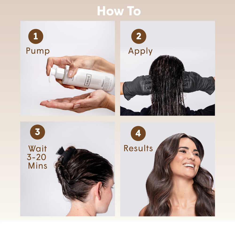 dpHUE Gloss+ Sheer – étapes simples pour un soin sans dégâts.