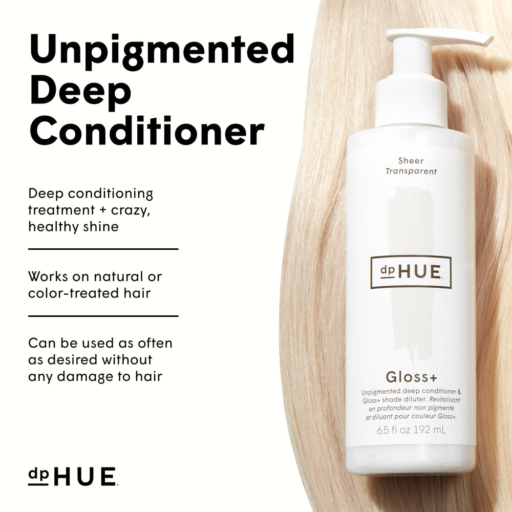 dpHUE Gloss+ Sheer – temps d’application court et sans mélange.