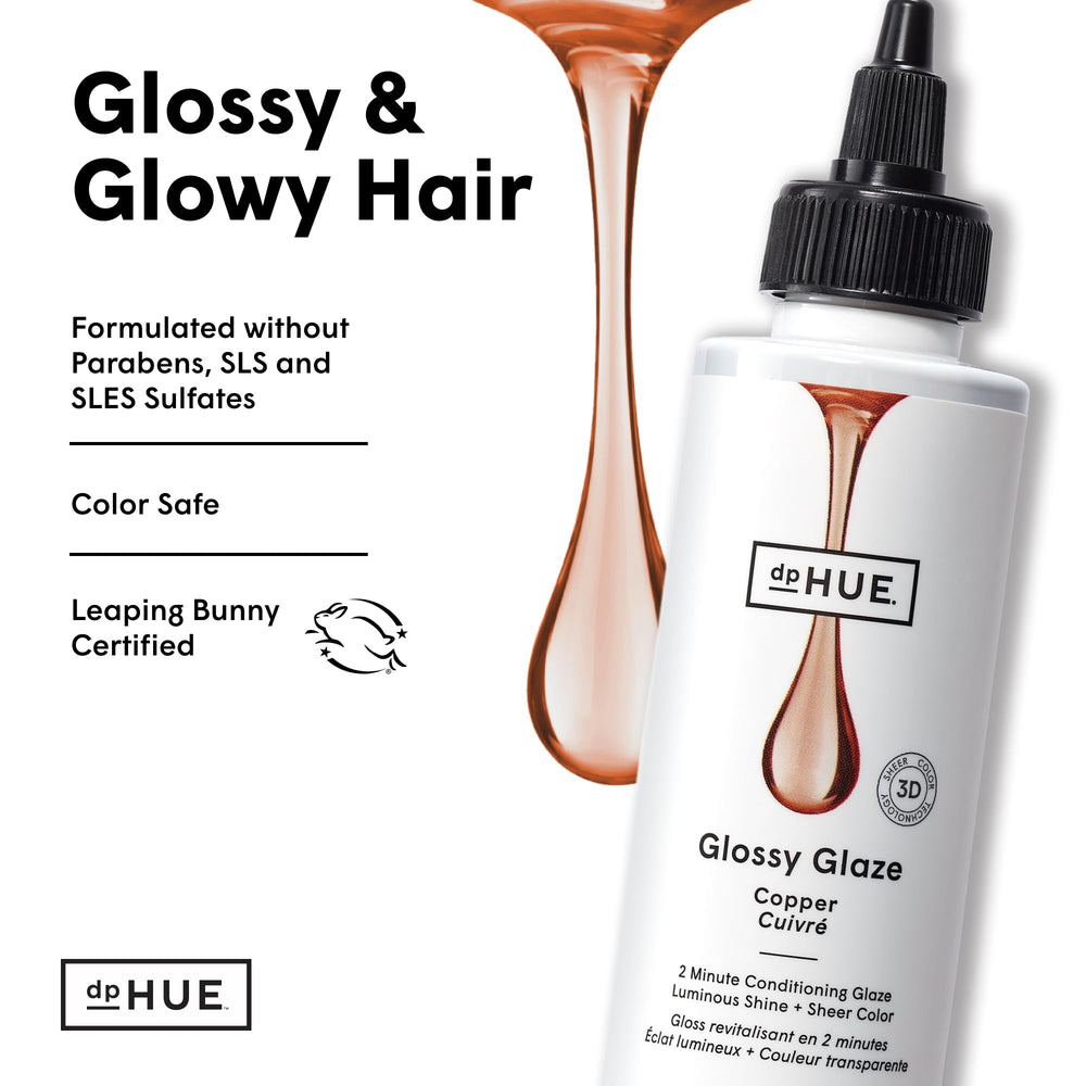 dpHUE Glossy Glaze cuivre — produit certifié Leaping Bunny sans parabènes
