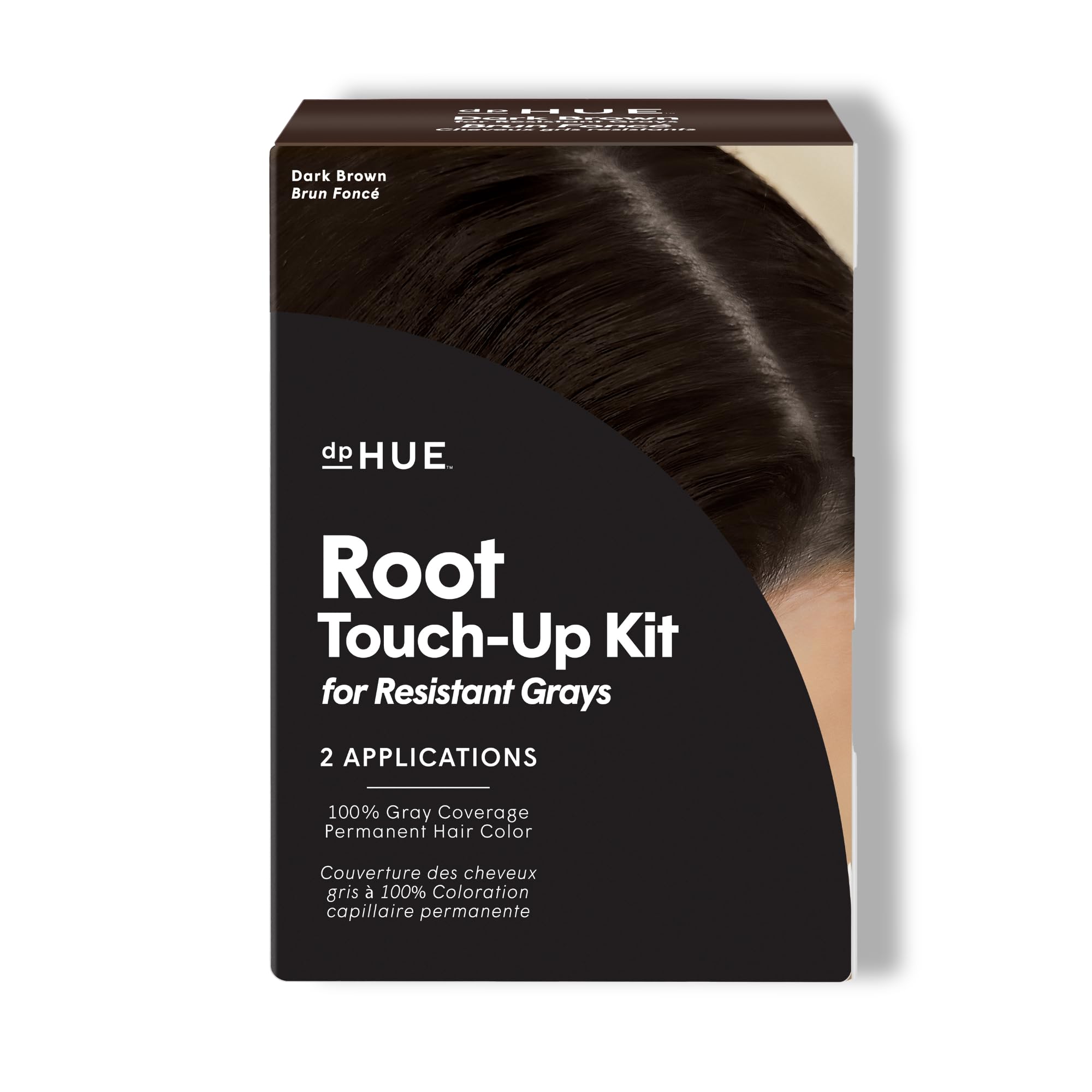 dpHUE kit retouche racines gris résistants - application rapide et couverture fiable