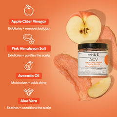 dpHUE sel rose de l'Himalaya: grains exfoliants nettoyant le cuir chevelu.