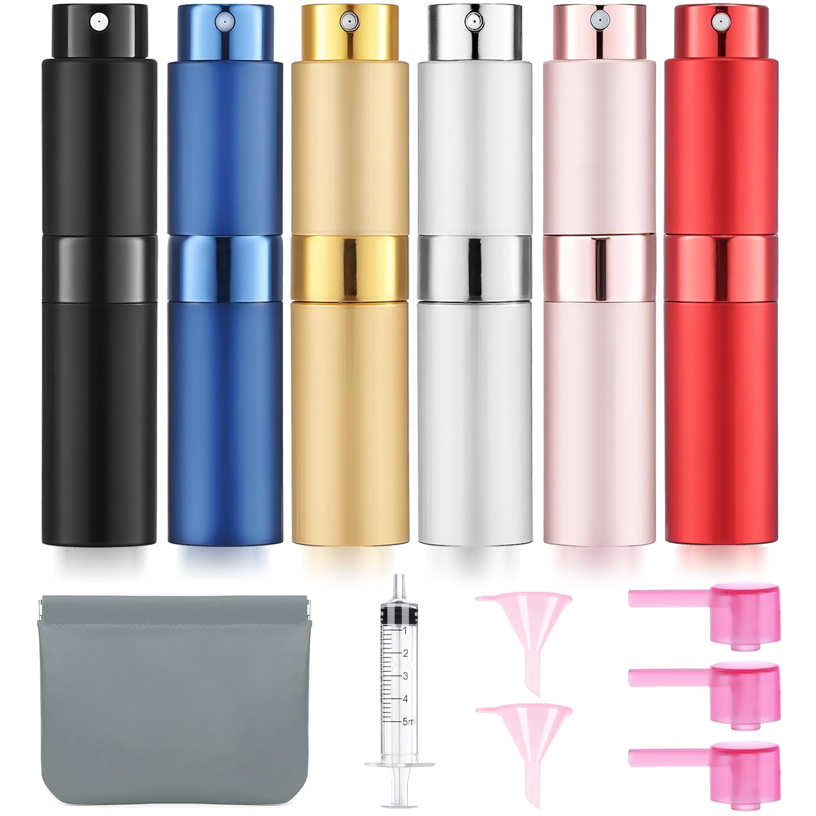 Vaporisateur vide 8 ml DPLASKA avec bouchon torsadé, idéal pour voyager léger.
