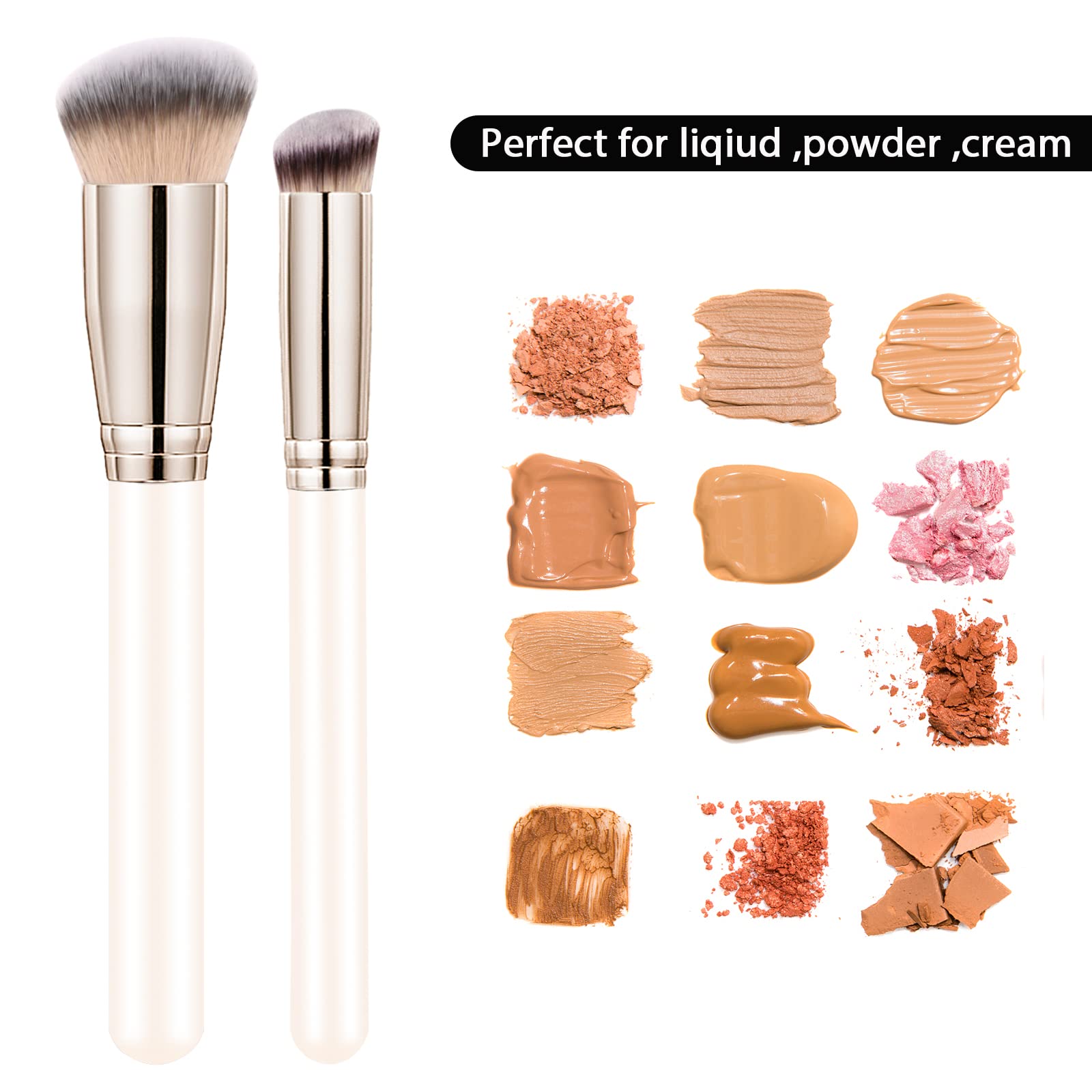 Pinceau utilisations multiples dpolla – idéal pour fond de teint, blush et correcteurs.