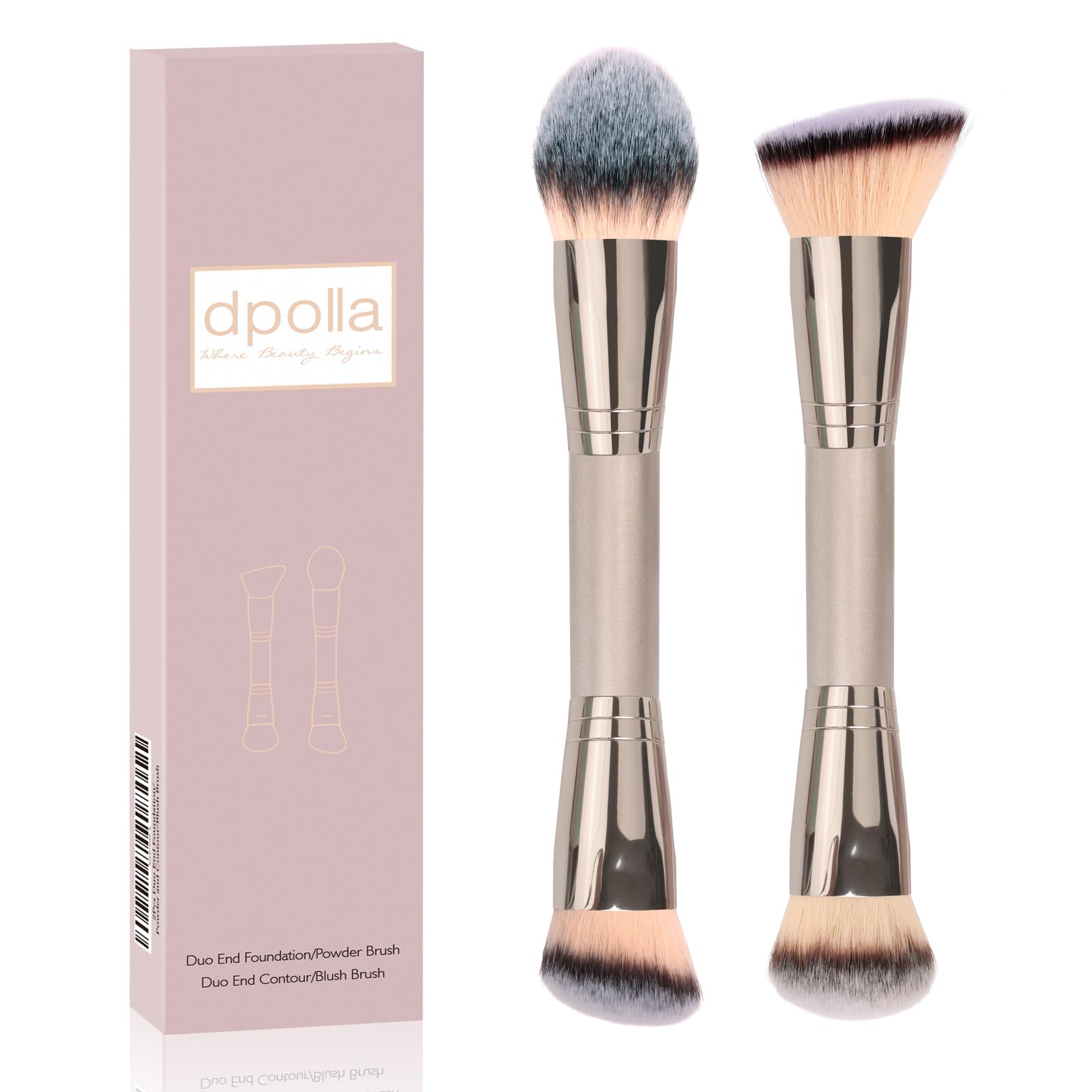 Pinceaux dpolla pour fond de teint, application fluide et uniforme.