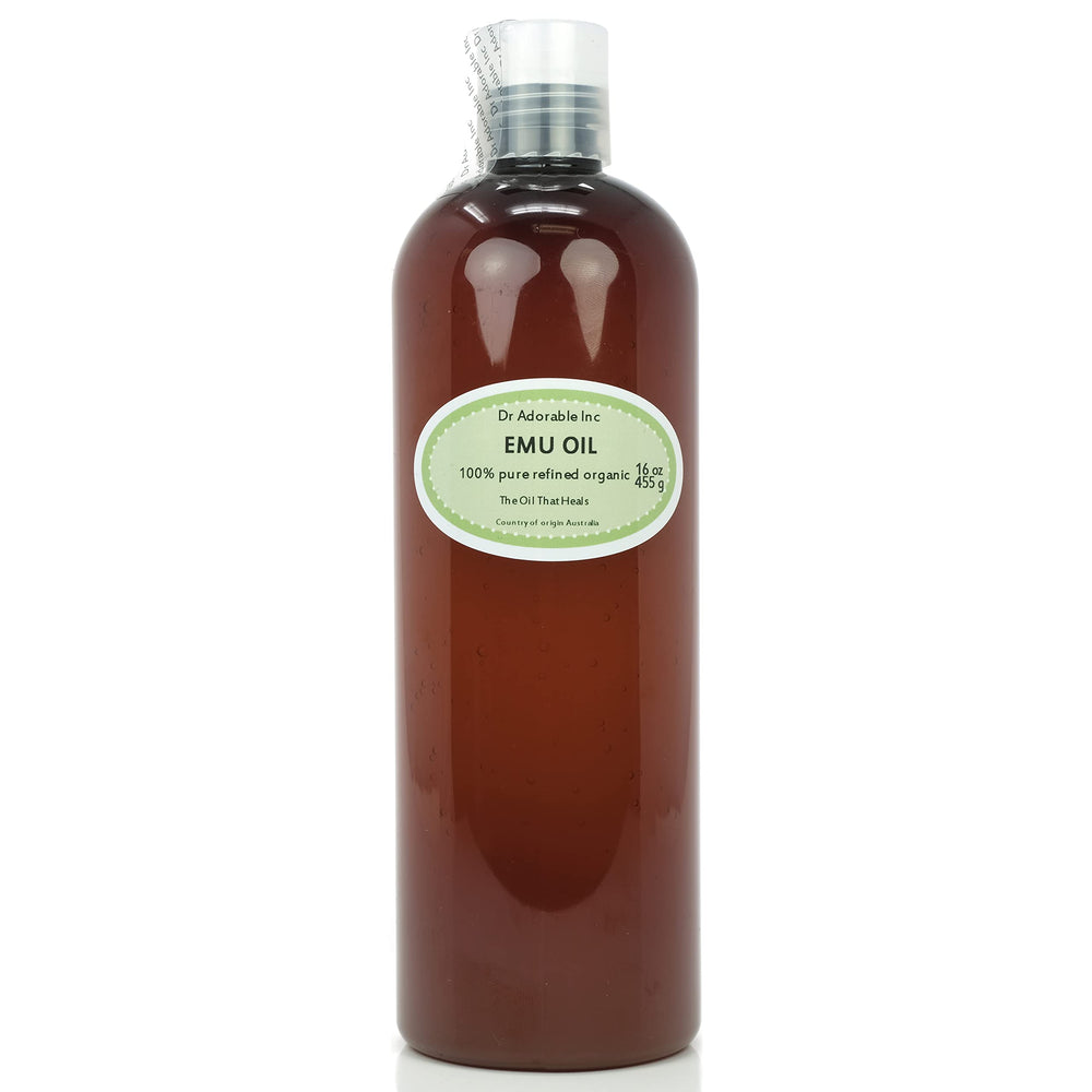 Dr Adorable huile d'émeu crémeuse : bouteille prête à nourrir la peau.