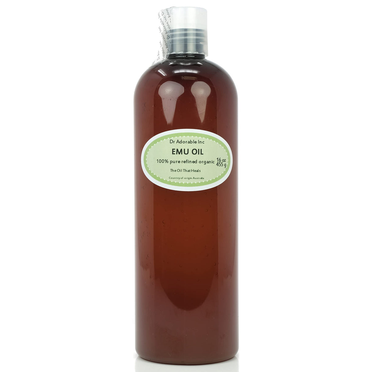 Dr Adorable huile d'émeu crémeuse : bouteille prête à nourrir la peau.