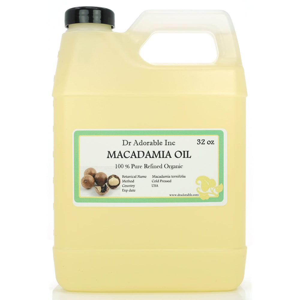 Dr Adorable huile macadamia presse froid pur naturelle – absorption rapide et nourrissante.