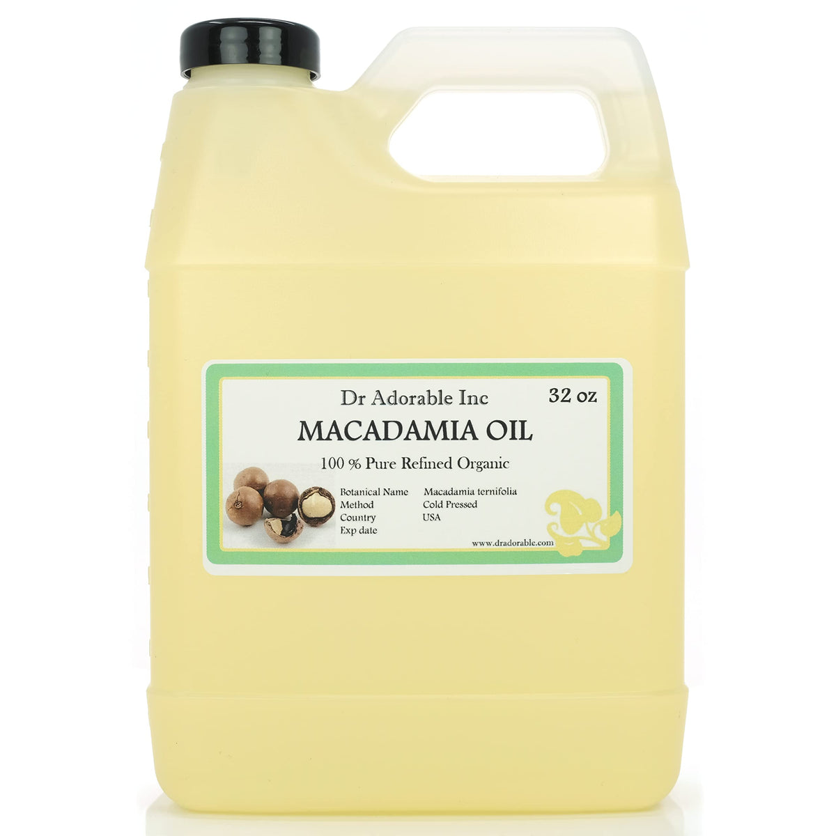 Dr Adorable huile macadamia presse froid pur naturelle – absorption rapide et nourrissante.