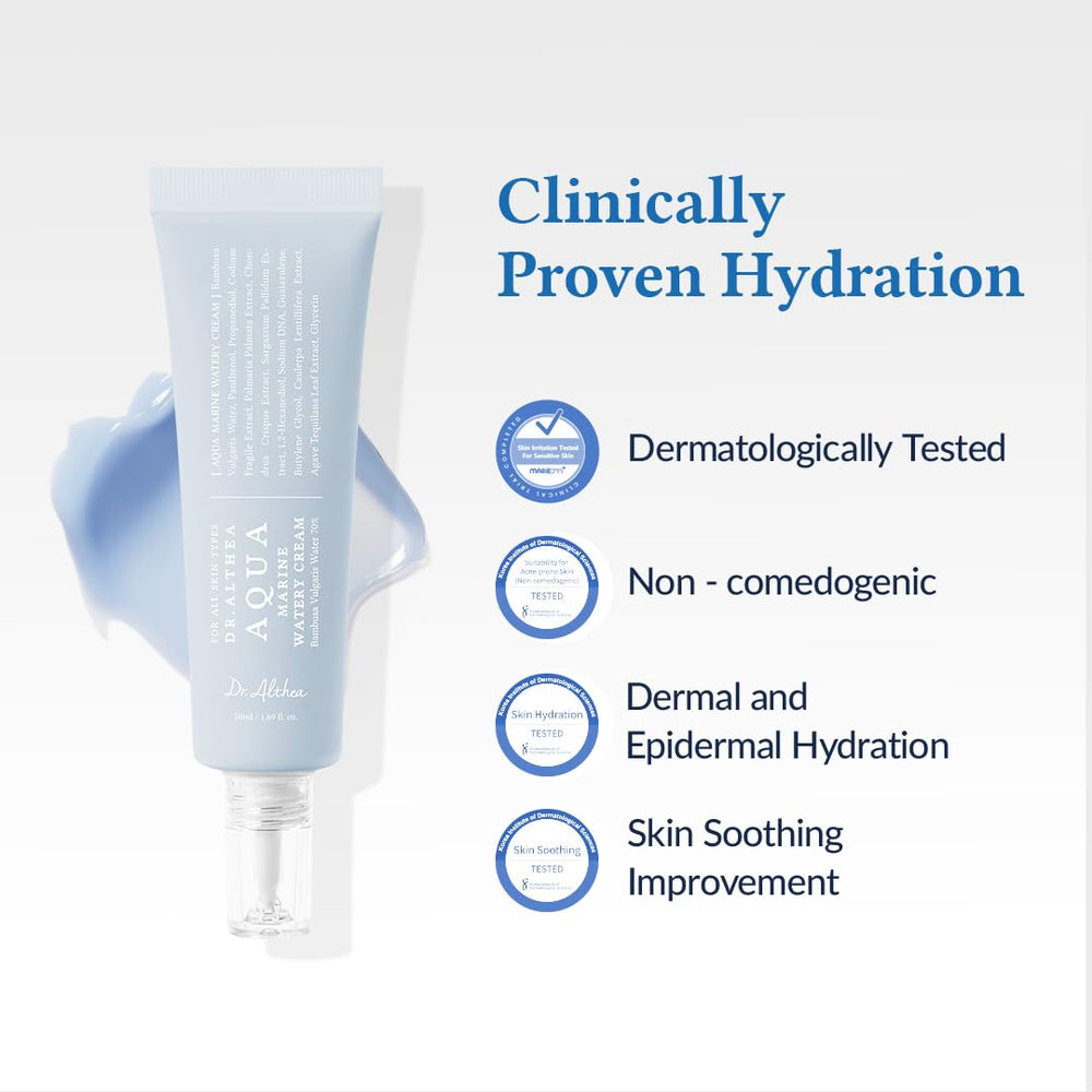 Dr.Althea Aqua Marine hyaluronique pour hydratation durable.