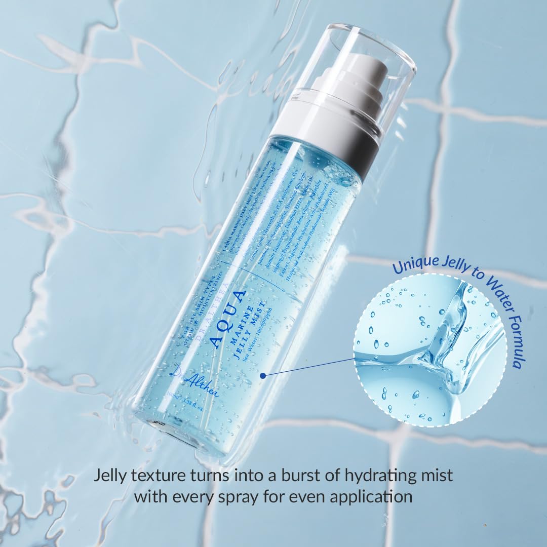 Ingrédients marins et hydratation renforcée dans Dr.Althea Aqua Marine Jelly Mist.
