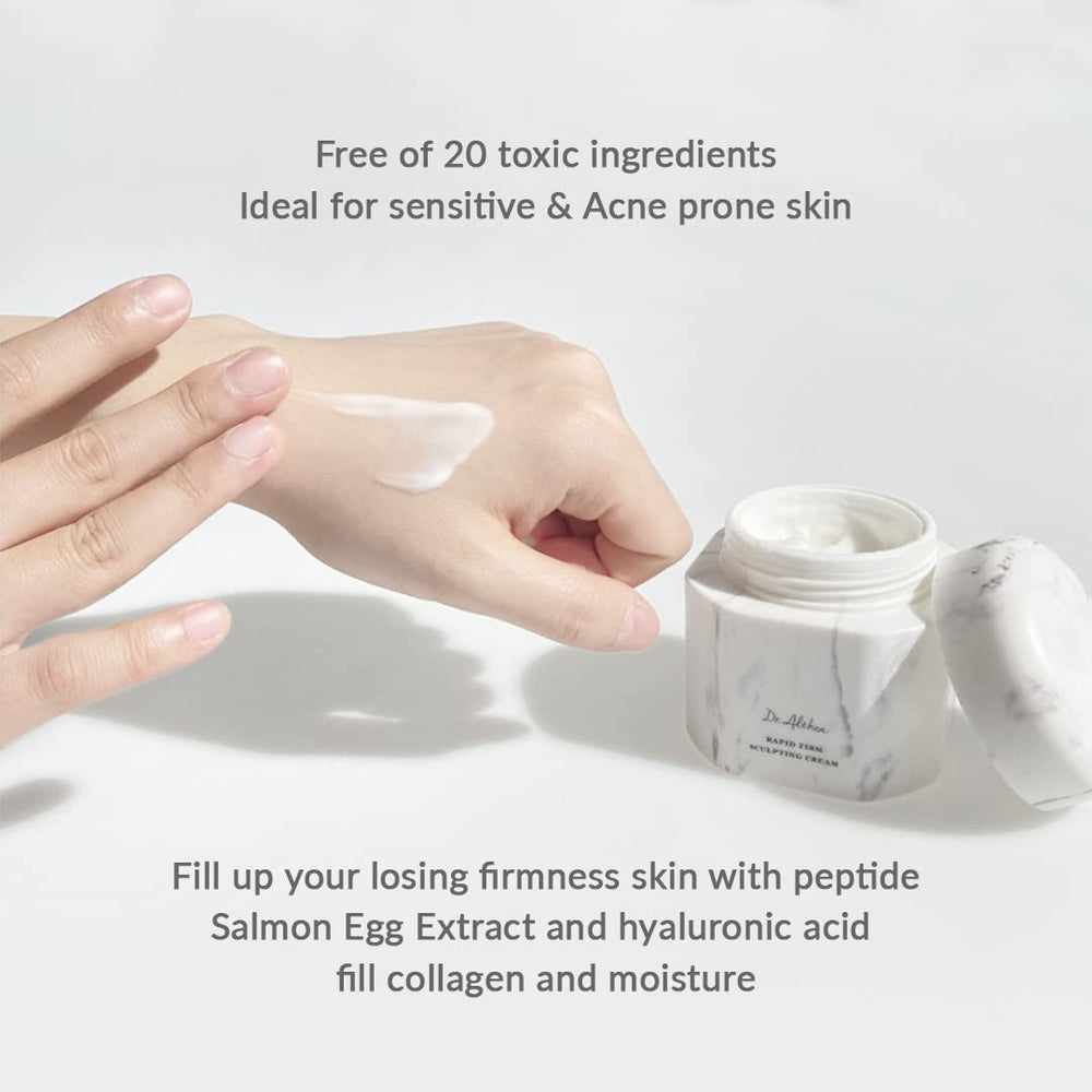 Présentation sur une étagère de salle de bain avec Dr.Althea Crème.