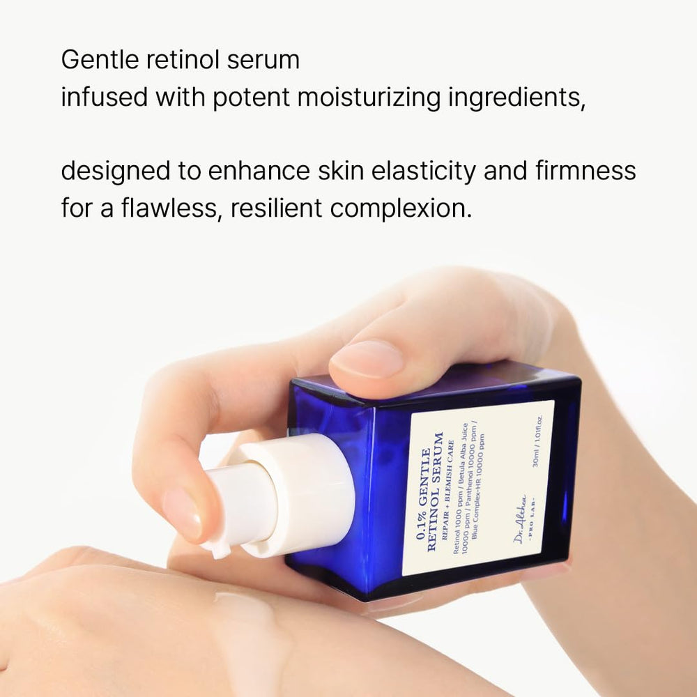 Texture légère du sérum Dr.Althea 0,1% Retinol pour peau sensible.