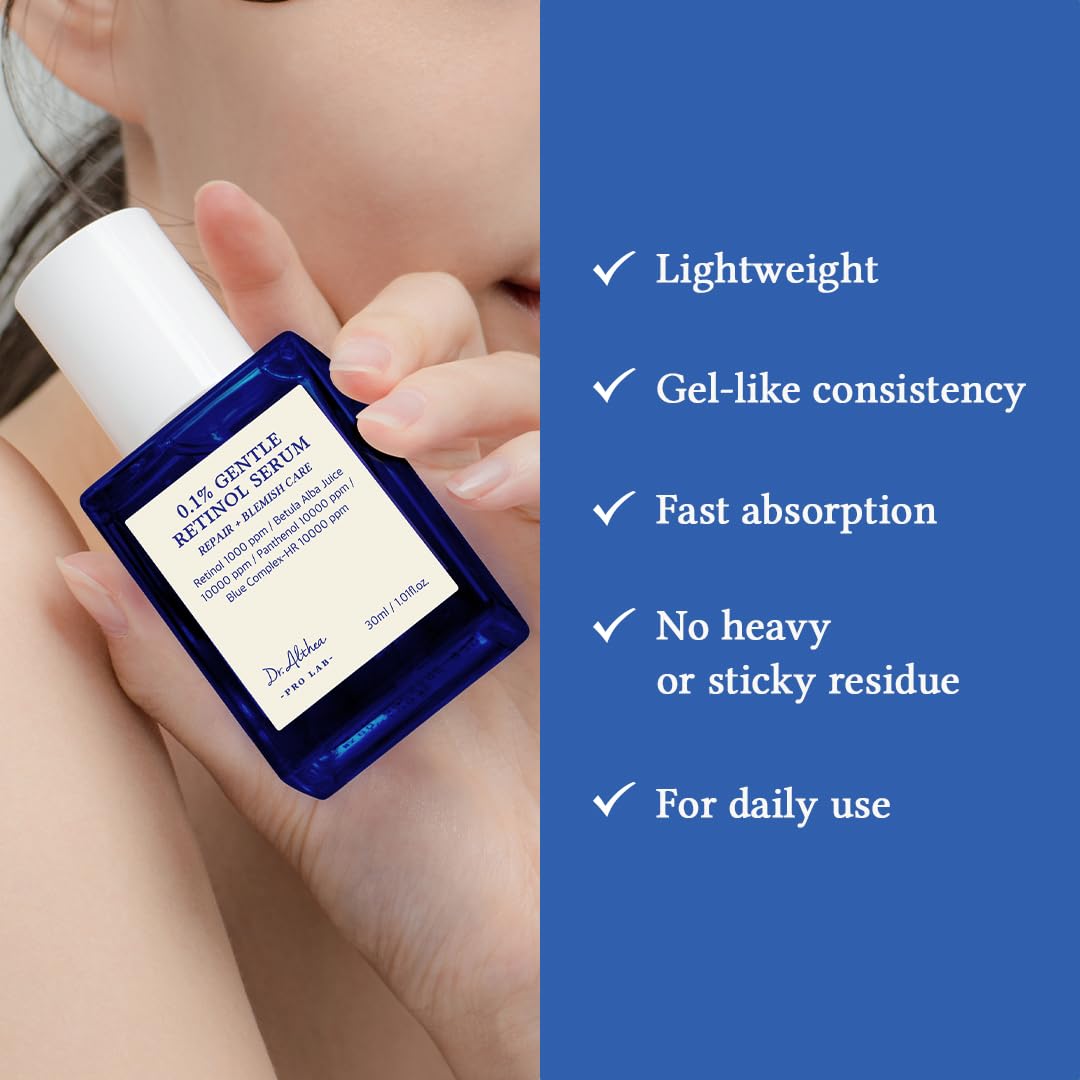 Routine jour et nuit avec Dr.Althea 0,1% Retinol, simplicité d’utilisation.