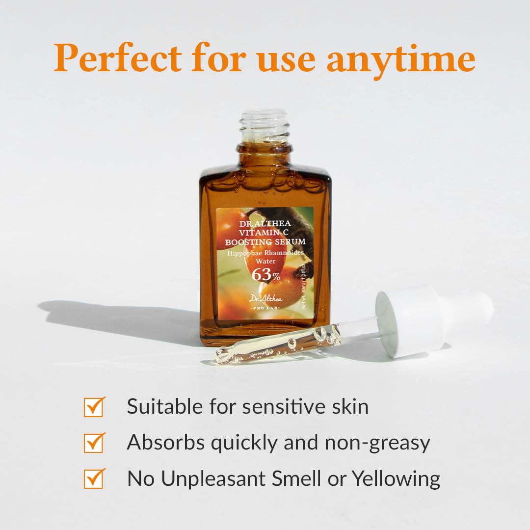 Dr.Althea Vitamine C Serum: emballage vert et expérience hydratante légère.