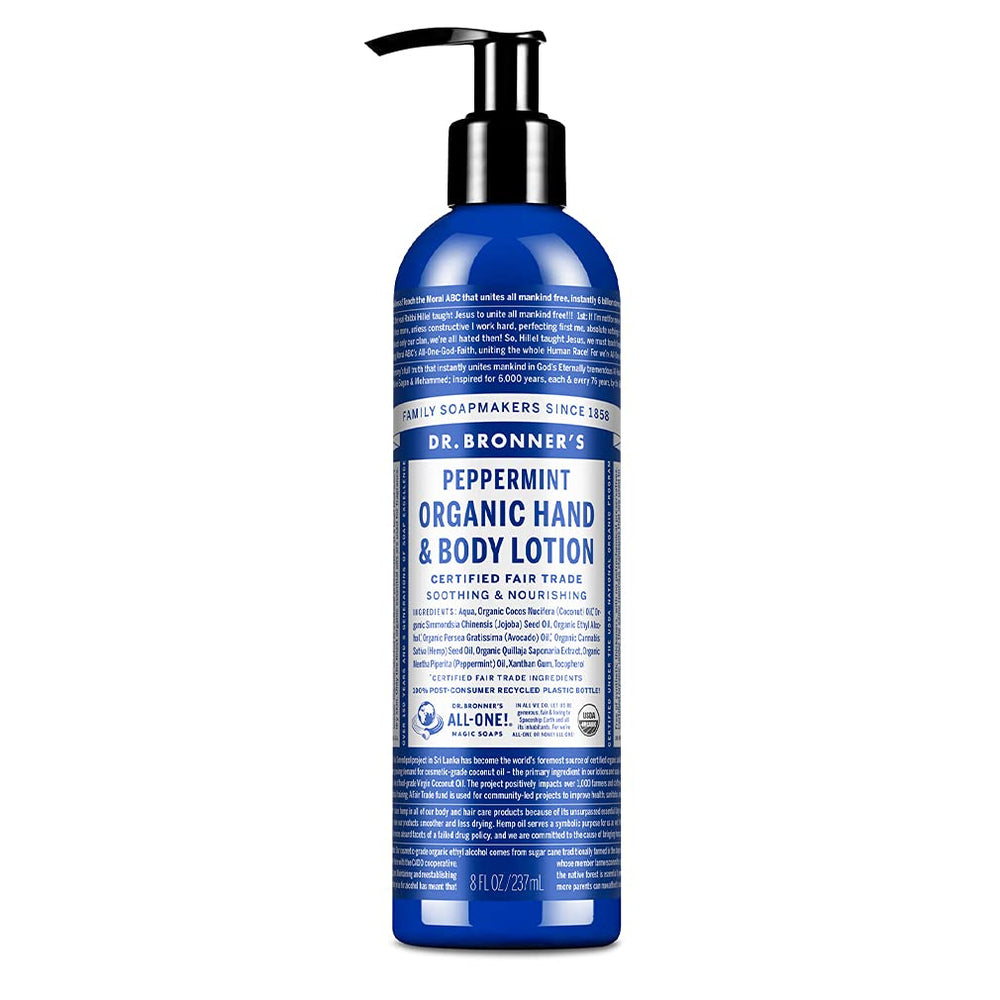 Dr. Bronner's Lotion Bio Menthe flacon élégant et pratique