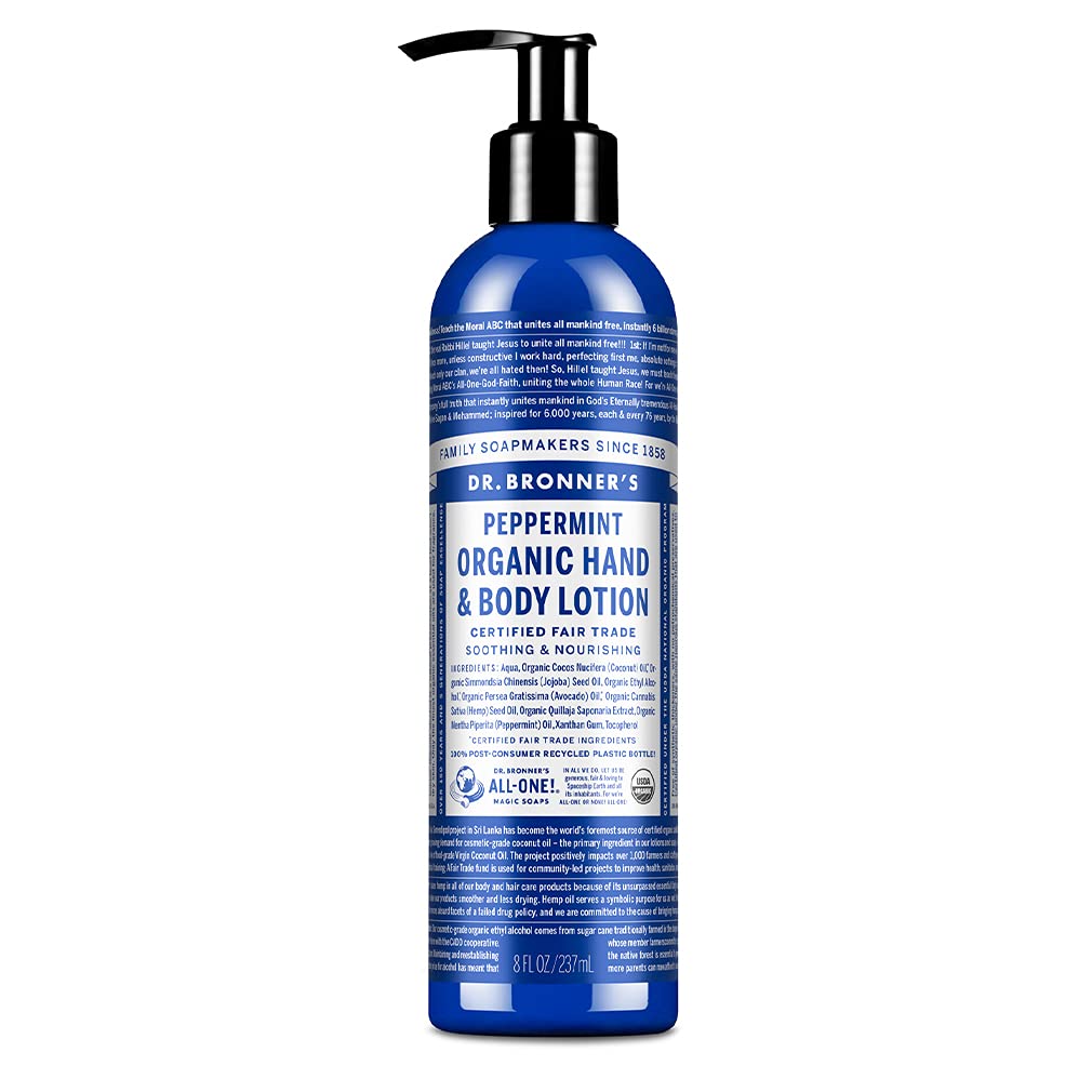 Dr. Bronner's Lotion Bio Menthe flacon élégant et pratique